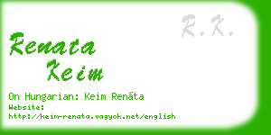 renata keim business card